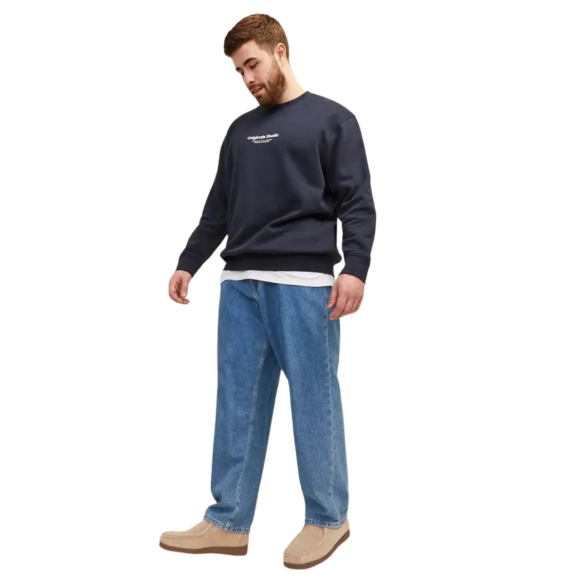 Duże męskie spodnie jeansowe Jack &amp; Jones Chris 12243567 niebieskie