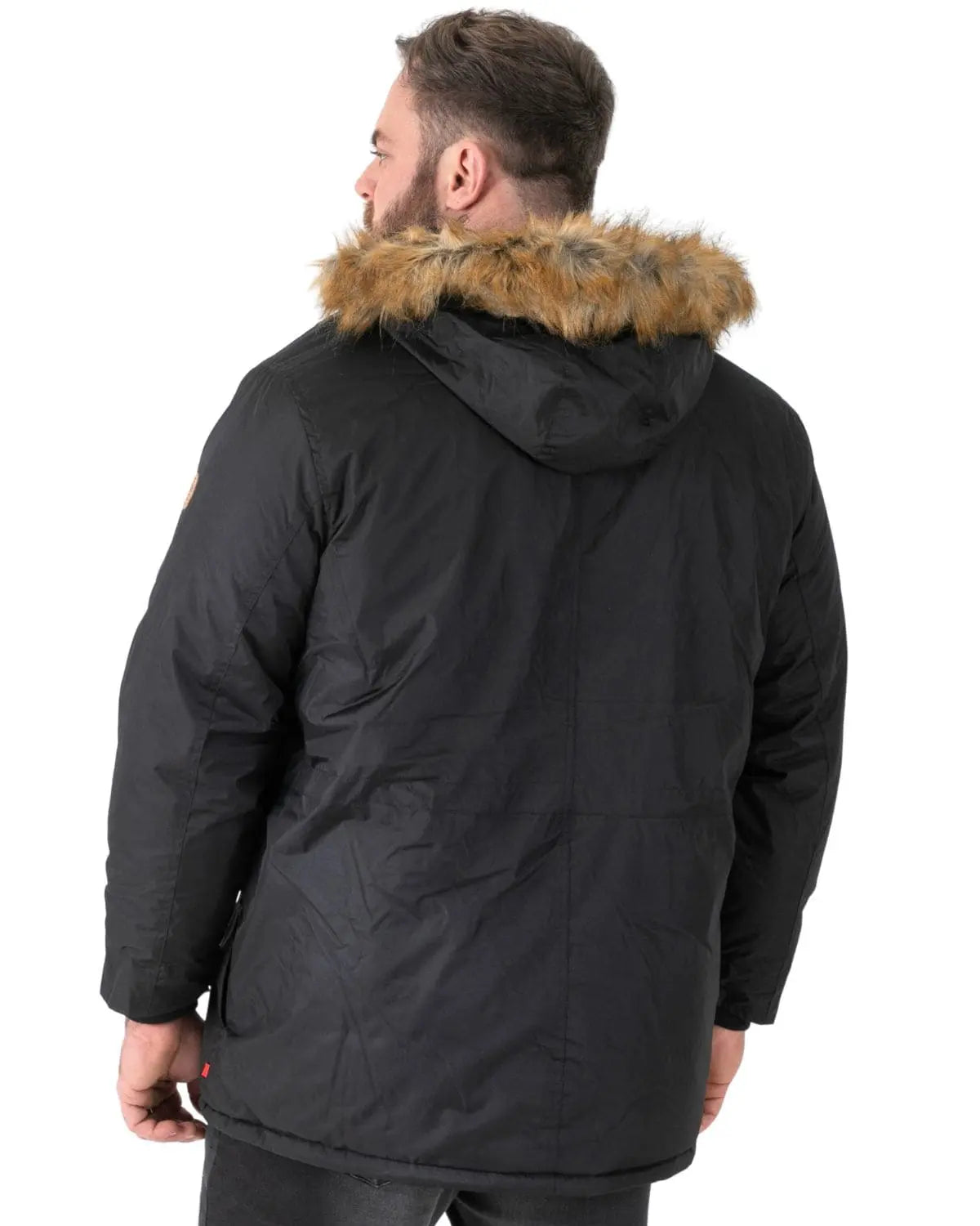 Duża męska kurtka zimowa parka Duke D555 Lovett czarna