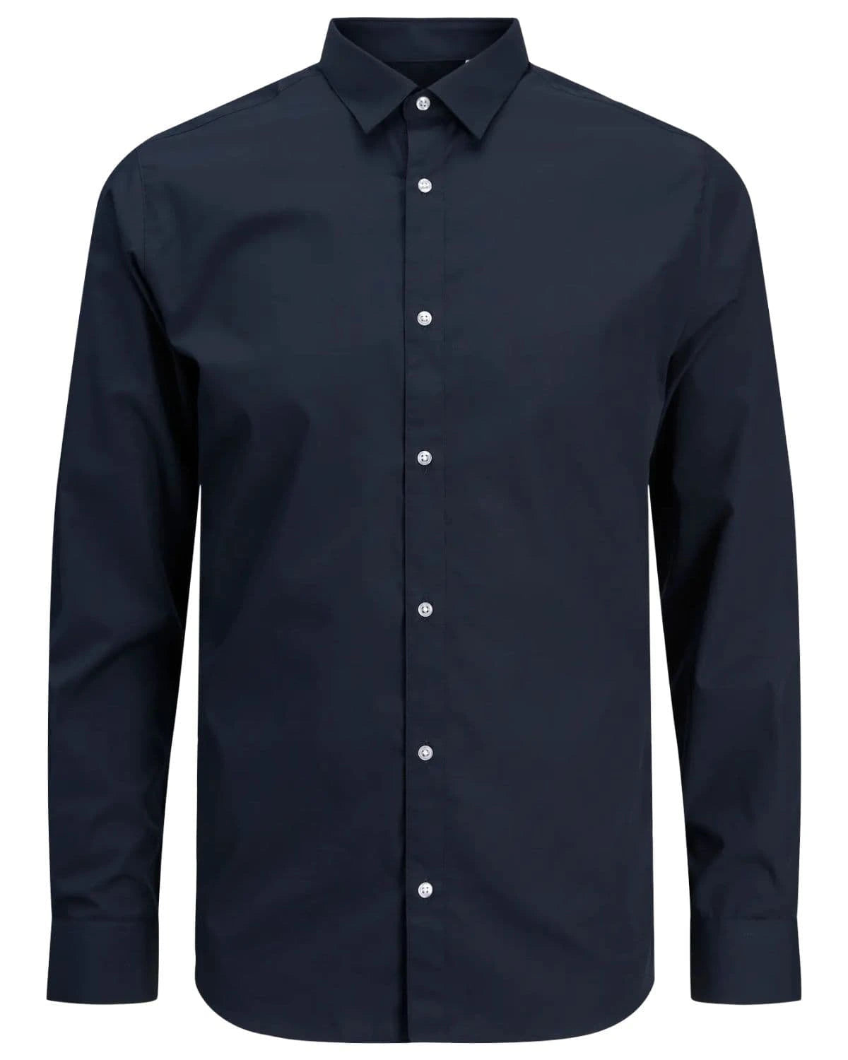Duża męska gładka koszula długi rękaw Jack &amp; Jones 12200623 granatowa