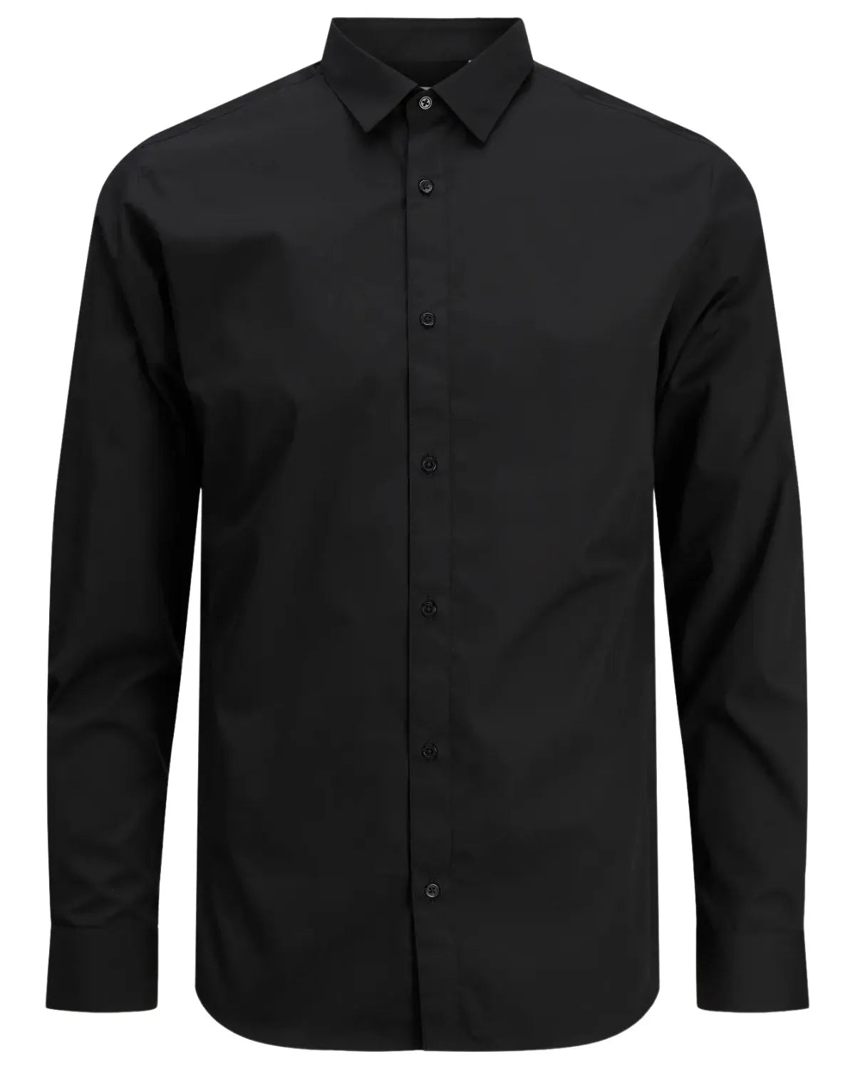 Duża męska gładka koszula długi rękaw Jack &amp; Jones 12200623 czarna