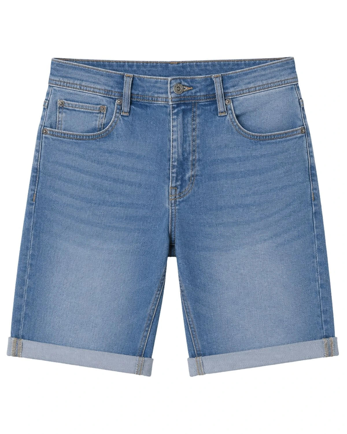 Duże męskie spodenki jeansowe Double Urban Outfitters MJS-7073 niebieskie