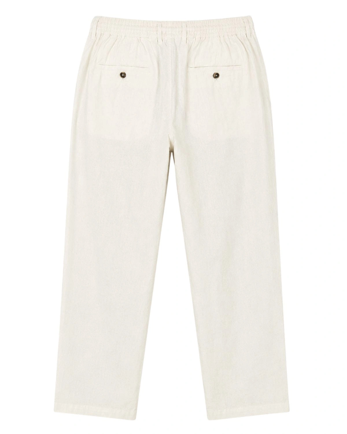 Duże męskie spodnie chinosy lniane Double Urban Outfitters CP-4104 białe