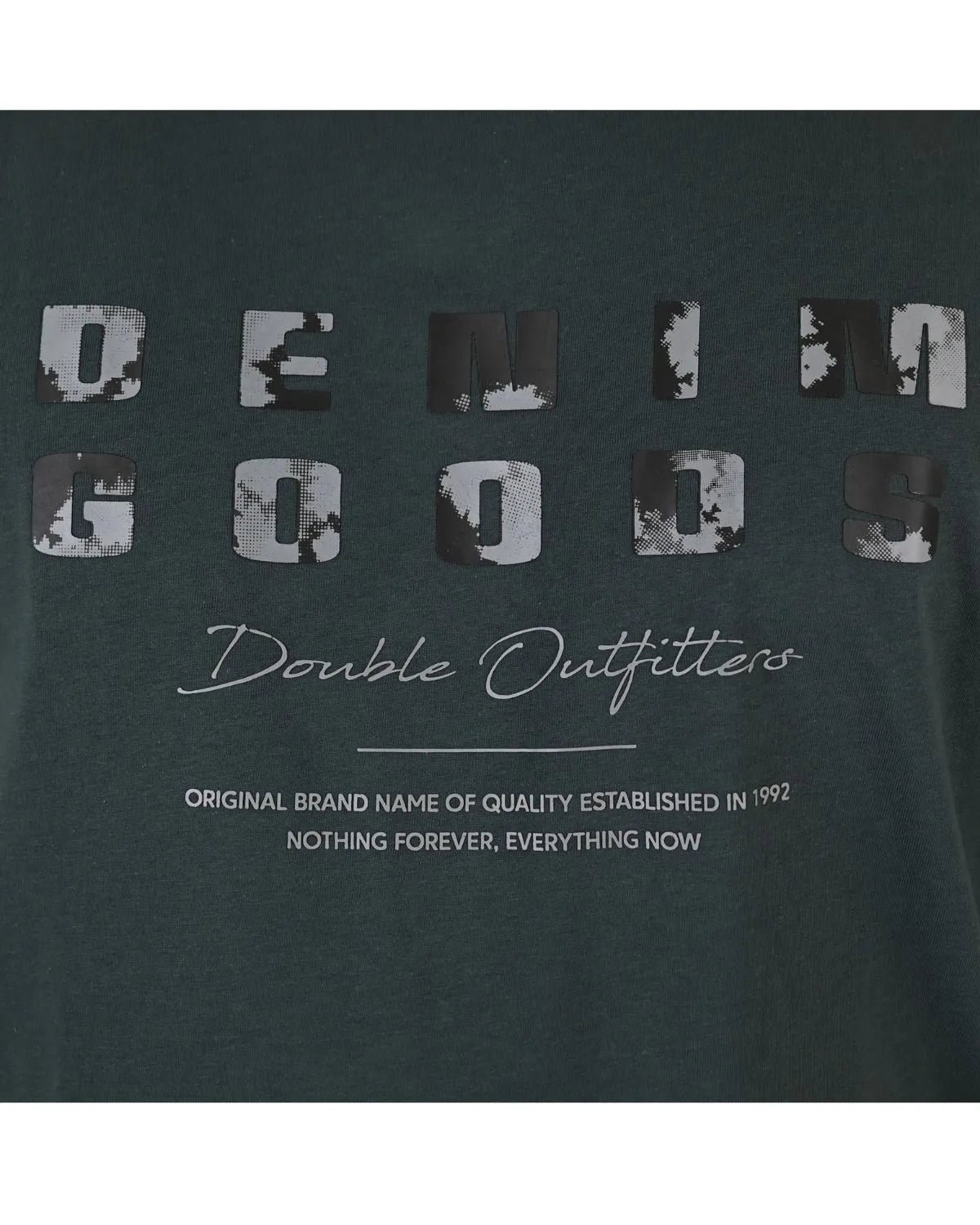 Duża męska koszulka krótki rękaw t-shirt Double Urban Outfitters TS-9131 ciemnozielony