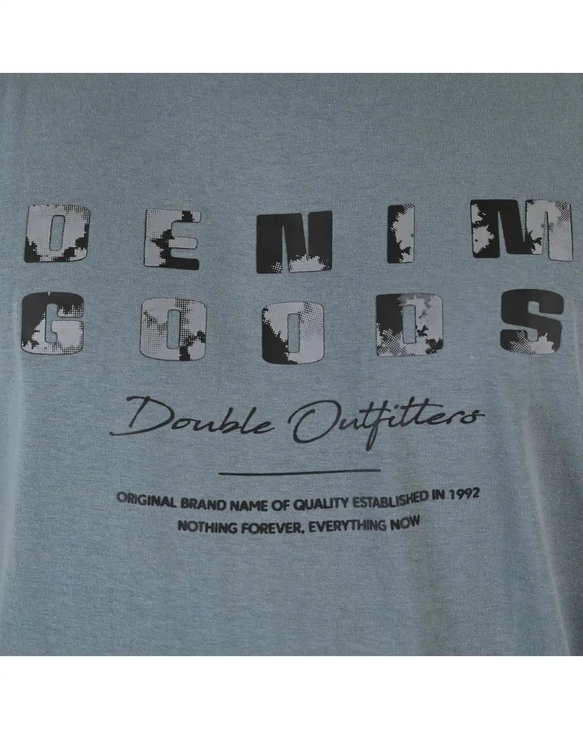 Duża męska koszulka krótki rękaw t-shirt Double Urban Outfitters TS-9131 szaroniebieski