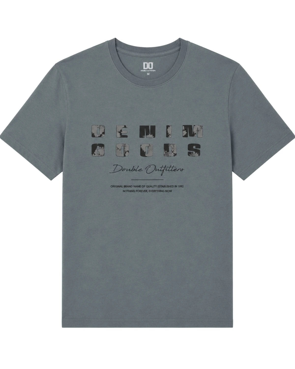 Duża męska koszulka krótki rękaw t-shirt Double Urban Outfitters TS-9131 szaroniebieski