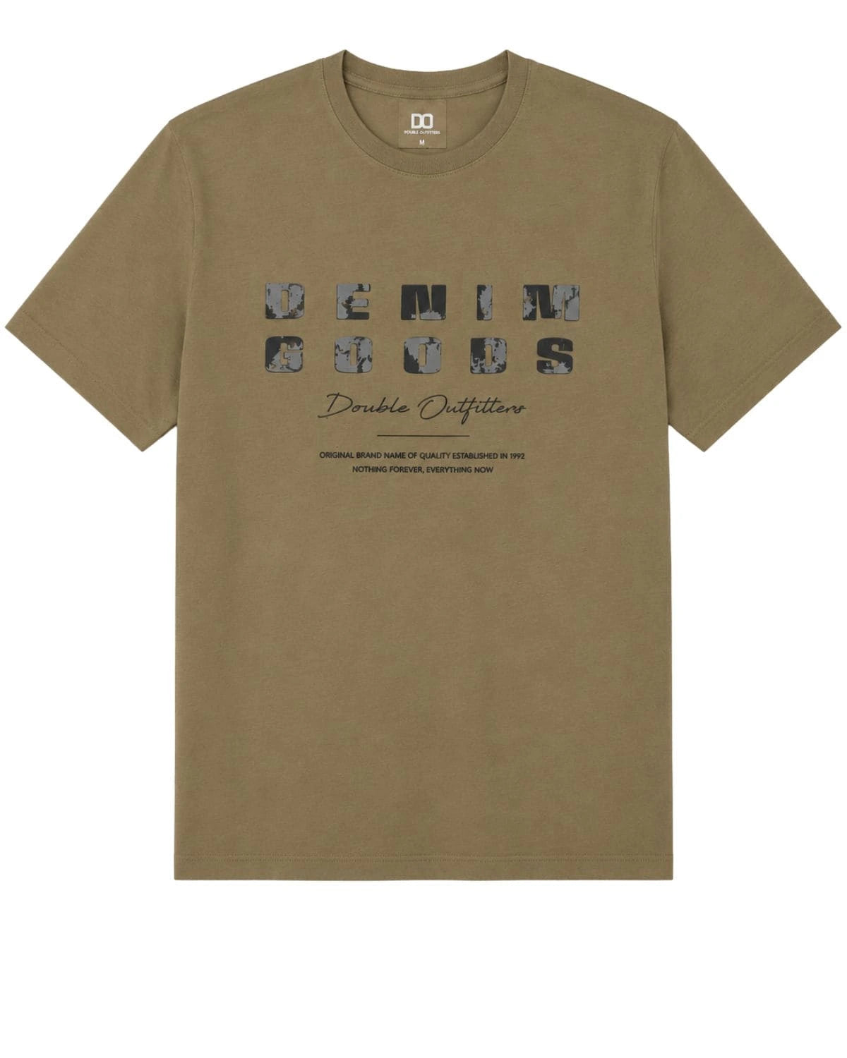 Duża męska koszulka krótki rękaw t-shirt Double Urban Outfitters TS-9131 khaki