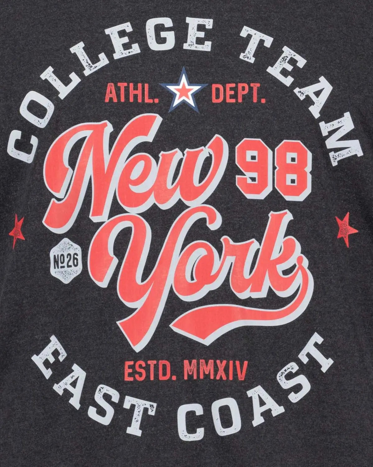 Duży męski t-shirt koszulka z nadrukiem Adamo 131612-770 ciemnoszara
