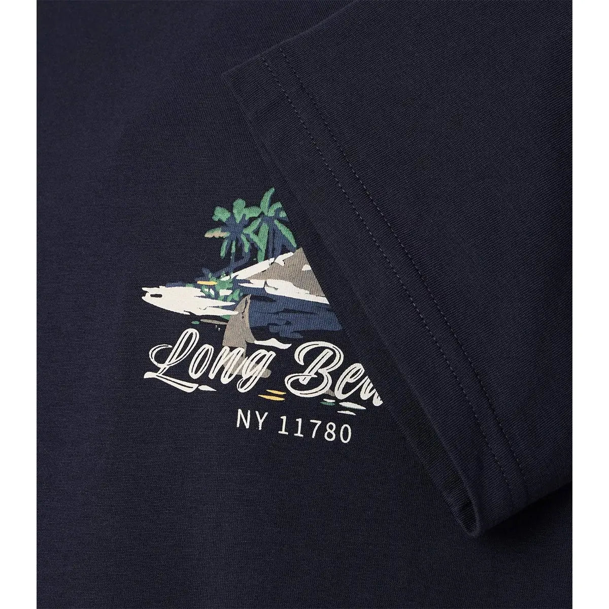 Duża męska koszulka z krótkim rękawem t-shirt z nadrukiem Casa Moda 954438800-105 granatowy