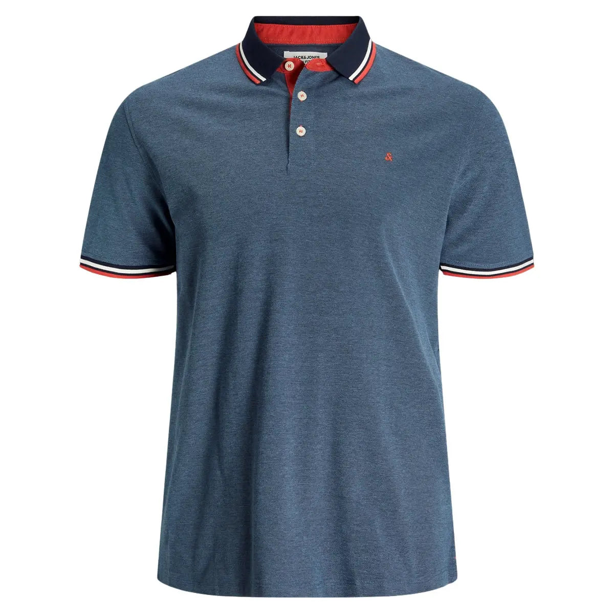 Duża męska polówka koszulka z kołnierzykiem Jack &amp; Jones 12143859 ciemnoniebieska