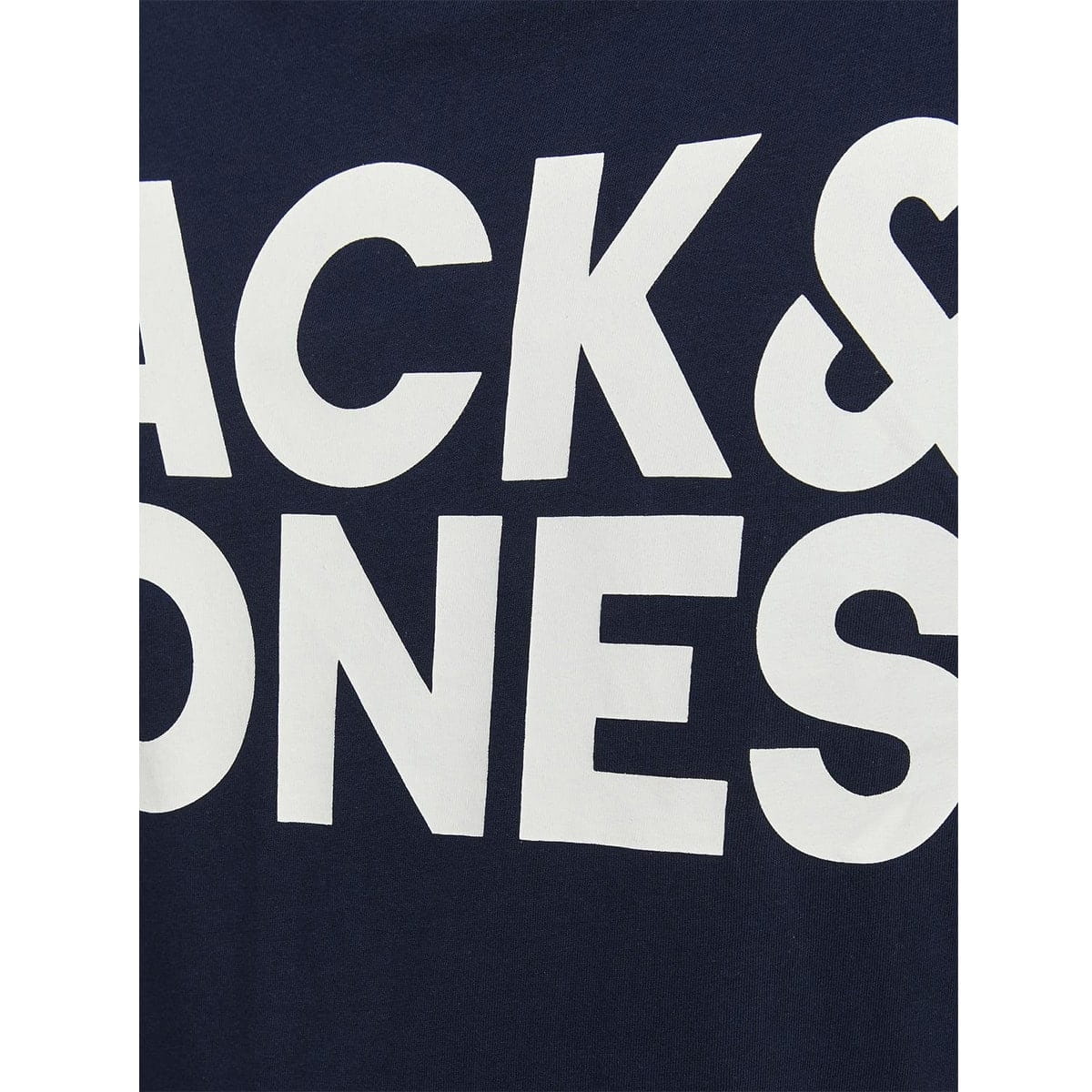 Duża męska koszulka z nadrukiem t-shirt z napisami Jack &amp; Jones 12158505 granatowy