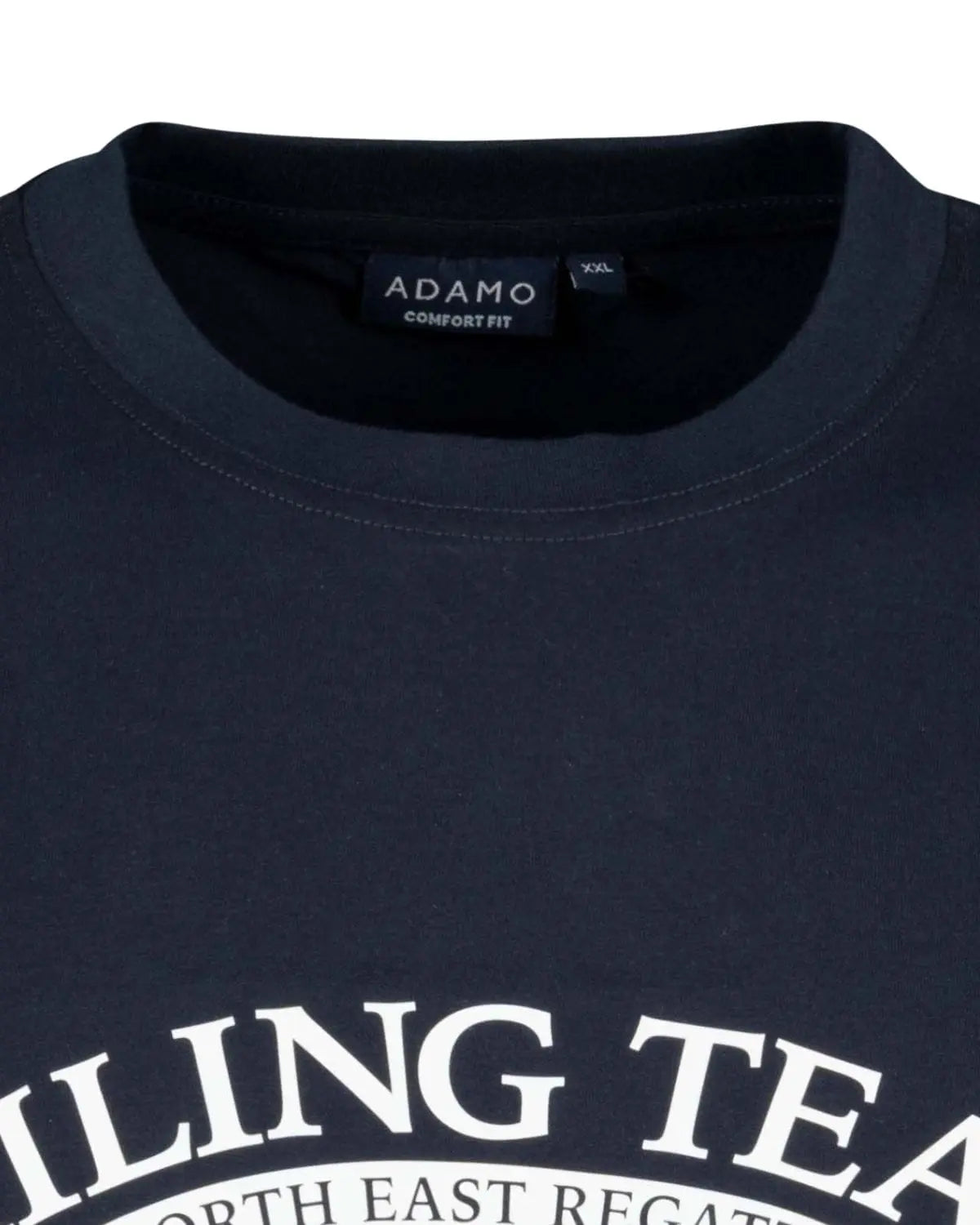 Duży męski t-shirt koszulka z nadrukiem Adamo 131611-360 granatowa