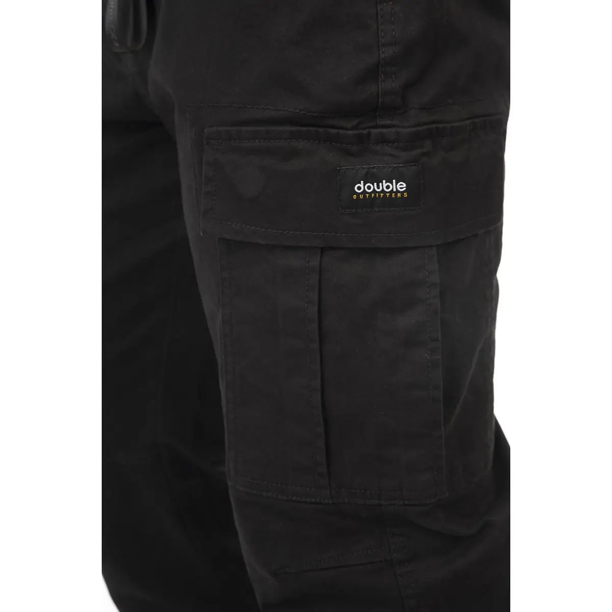 Duże męskie spodnie bojówki ze ściągaczami Double Urban Outfitters CCP-4013 czarne