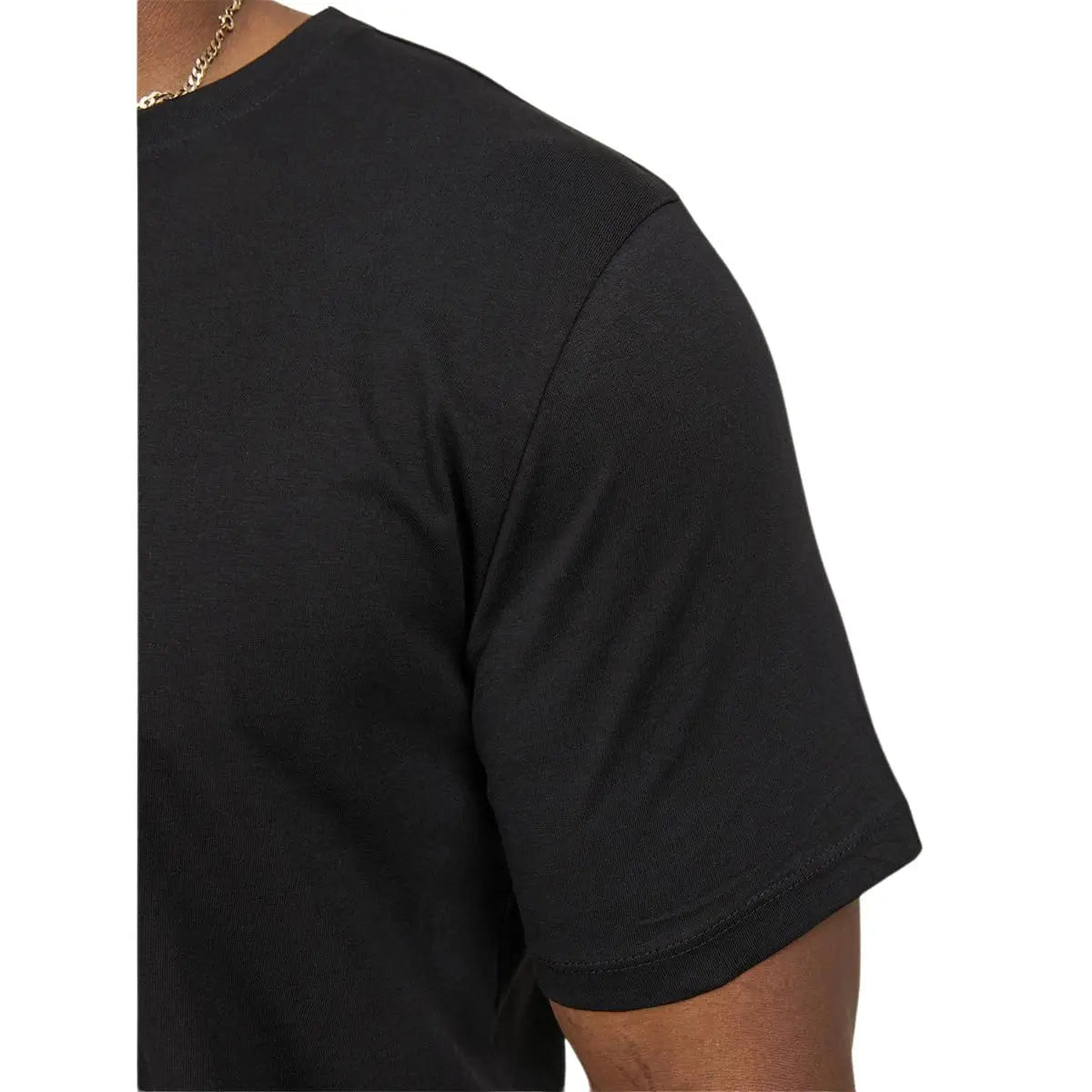 Duża męska koszulka z krótkim rękawem t-shirt gładki Jack &amp; Jones 12184933 czarny