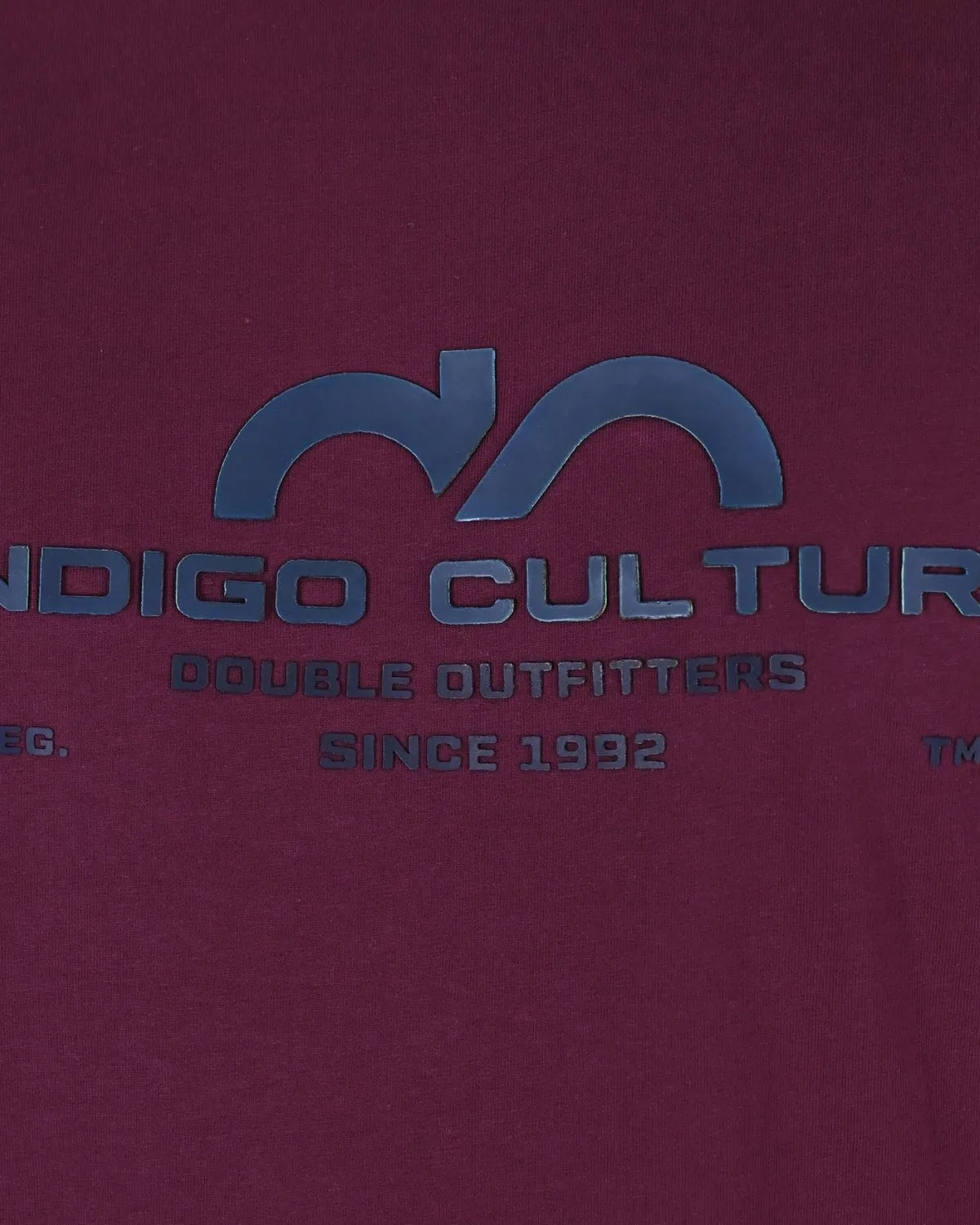 Duża męska koszulka z nadrukiem krótki rękaw t-shirt Double TS-9124 śliwkowa