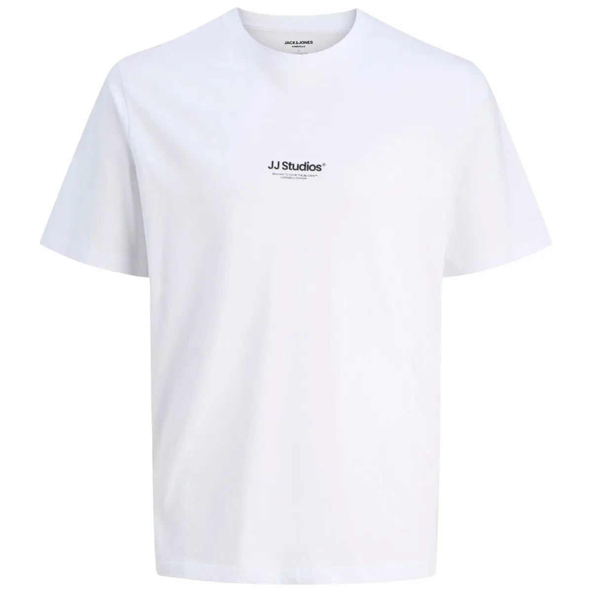 Duży męski t-shirt  koszulka z nadrukiem krótkim rękawem Jack &amp; Jones 12279591 biała