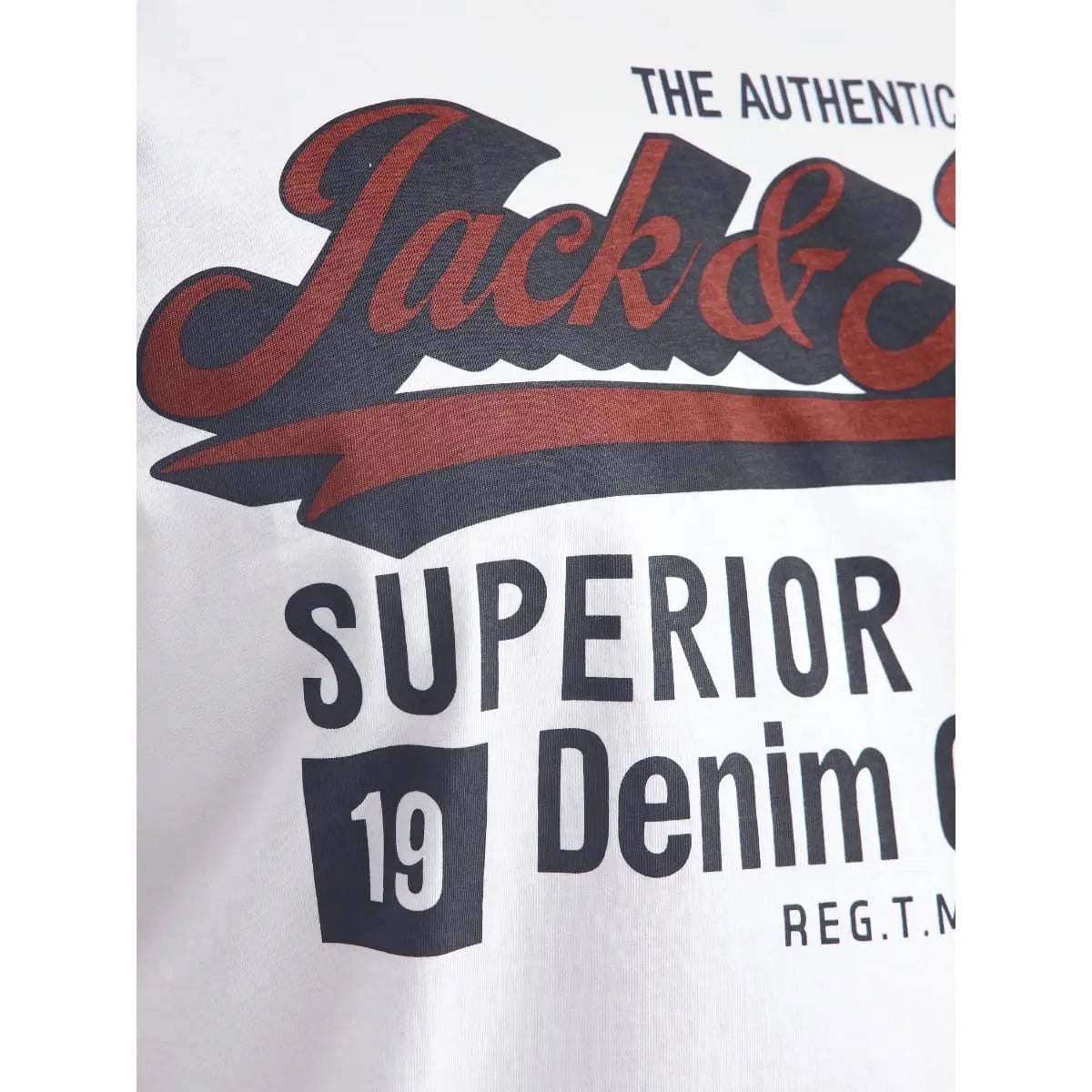 Duże męskie t-shirty z nadrukiem koszulki z krótkim rękawem 3 sztuki Jack &amp; Jones 12287820 biała/czarna/granatowa