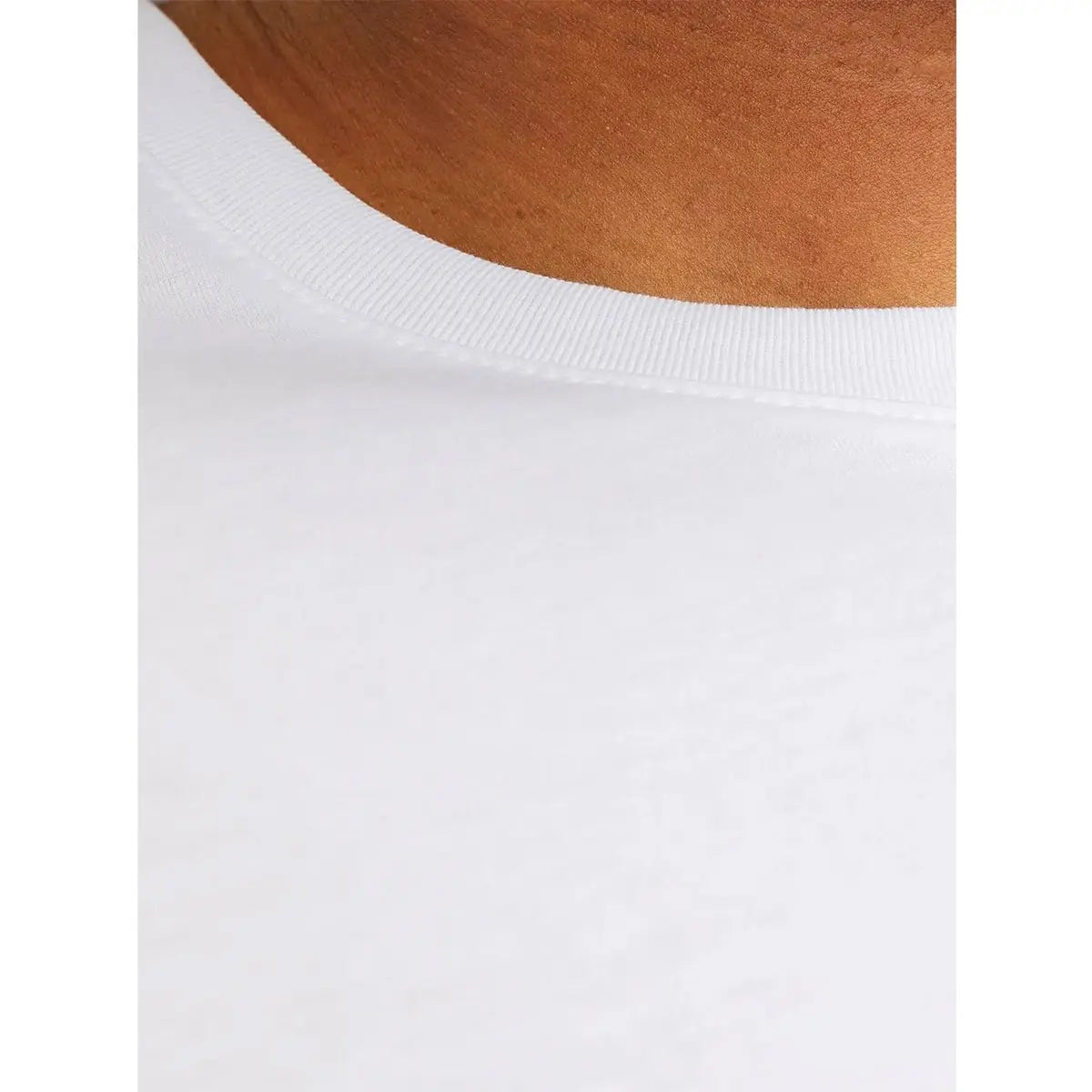 Duża męska koszulka z napisami t-shirt Jack &amp; Jones 12243630 biały