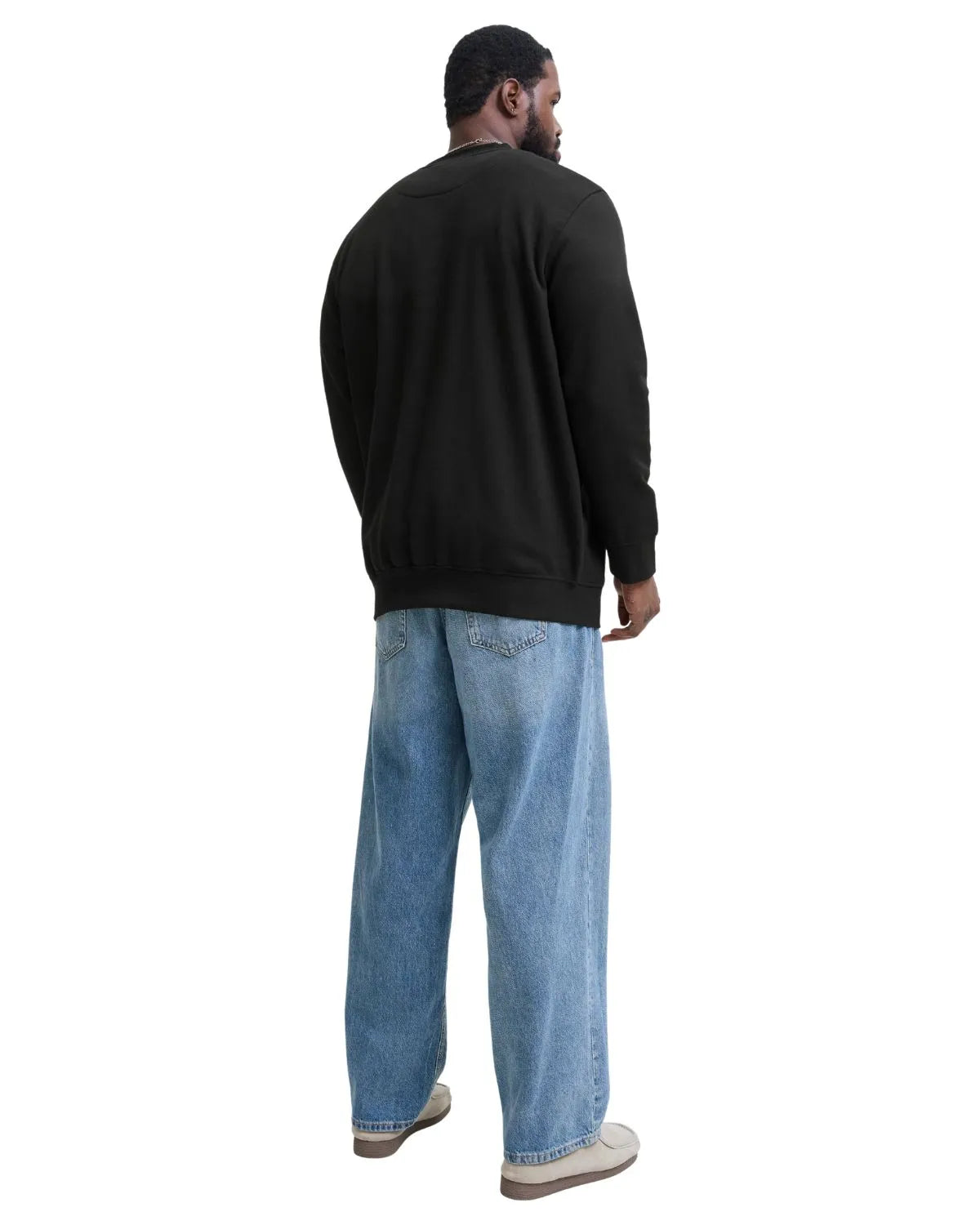 Duża męska bluza wkładana przez głowę Jack &amp; Jones 12284682 czarna