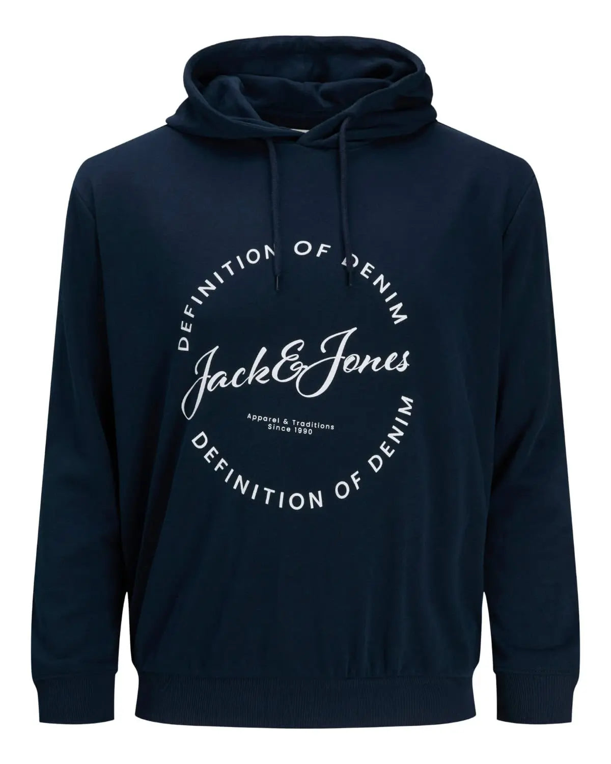 Duża męska bluza wkładana przez głowę z kapturem Jack &amp; Jones 12294495 granatowa
