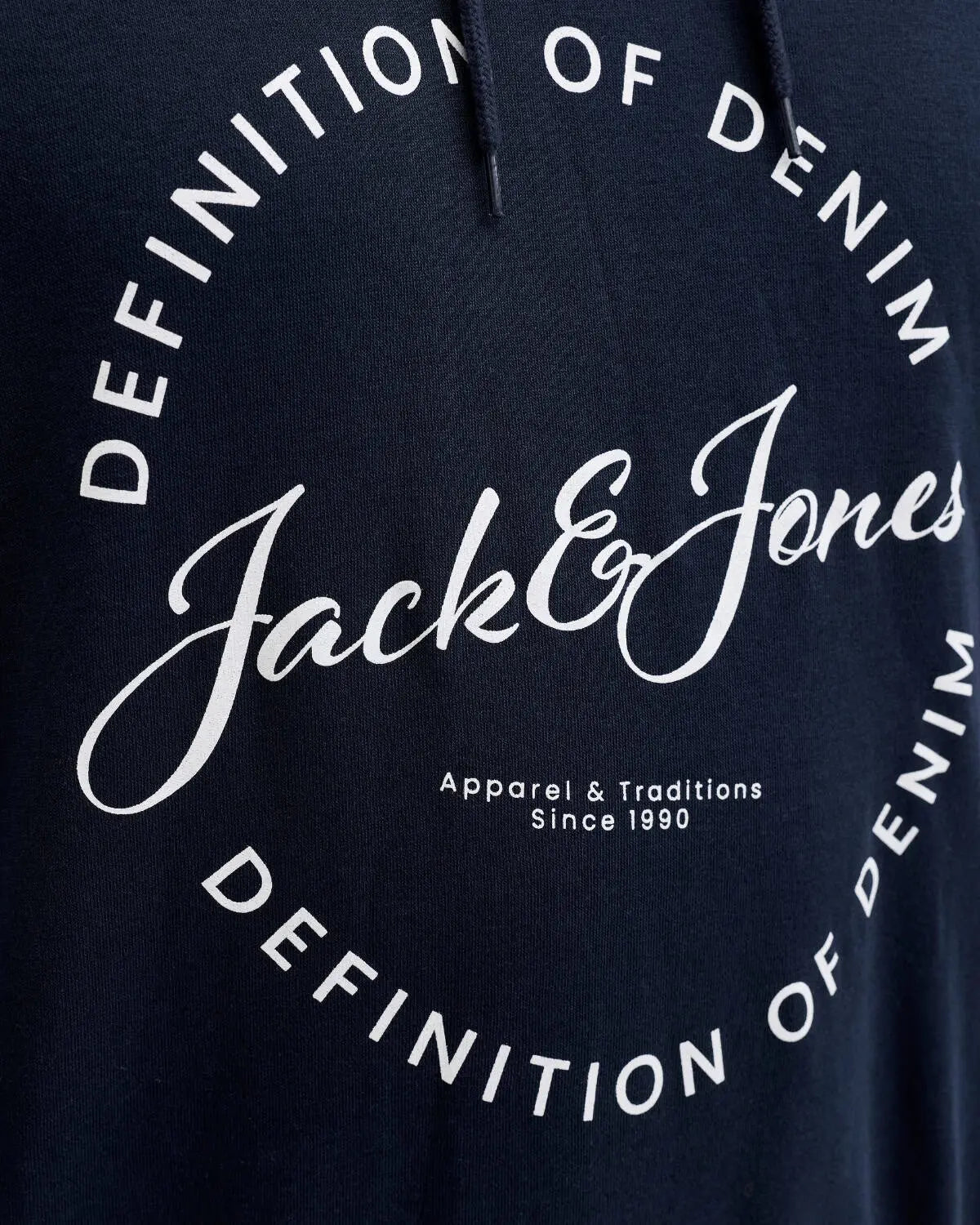 Duża męska bluza wkładana przez głowę z kapturem Jack &amp; Jones 12294495 granatowa