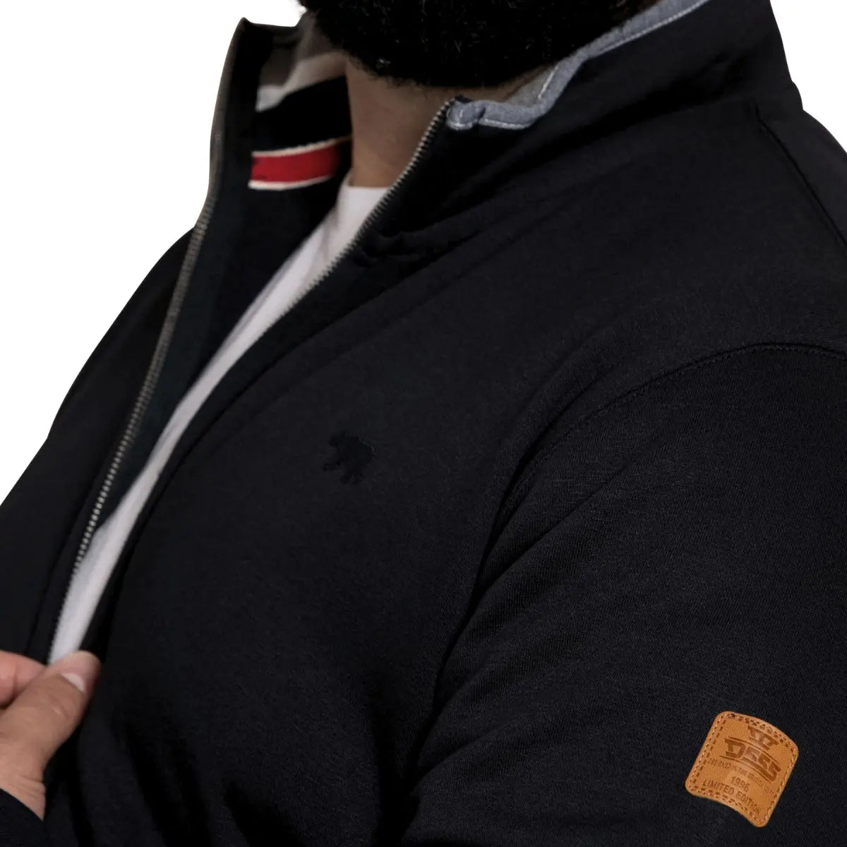 Duża bluza męska na stójce rozpinana Duke D555 Johnson 1 czarna