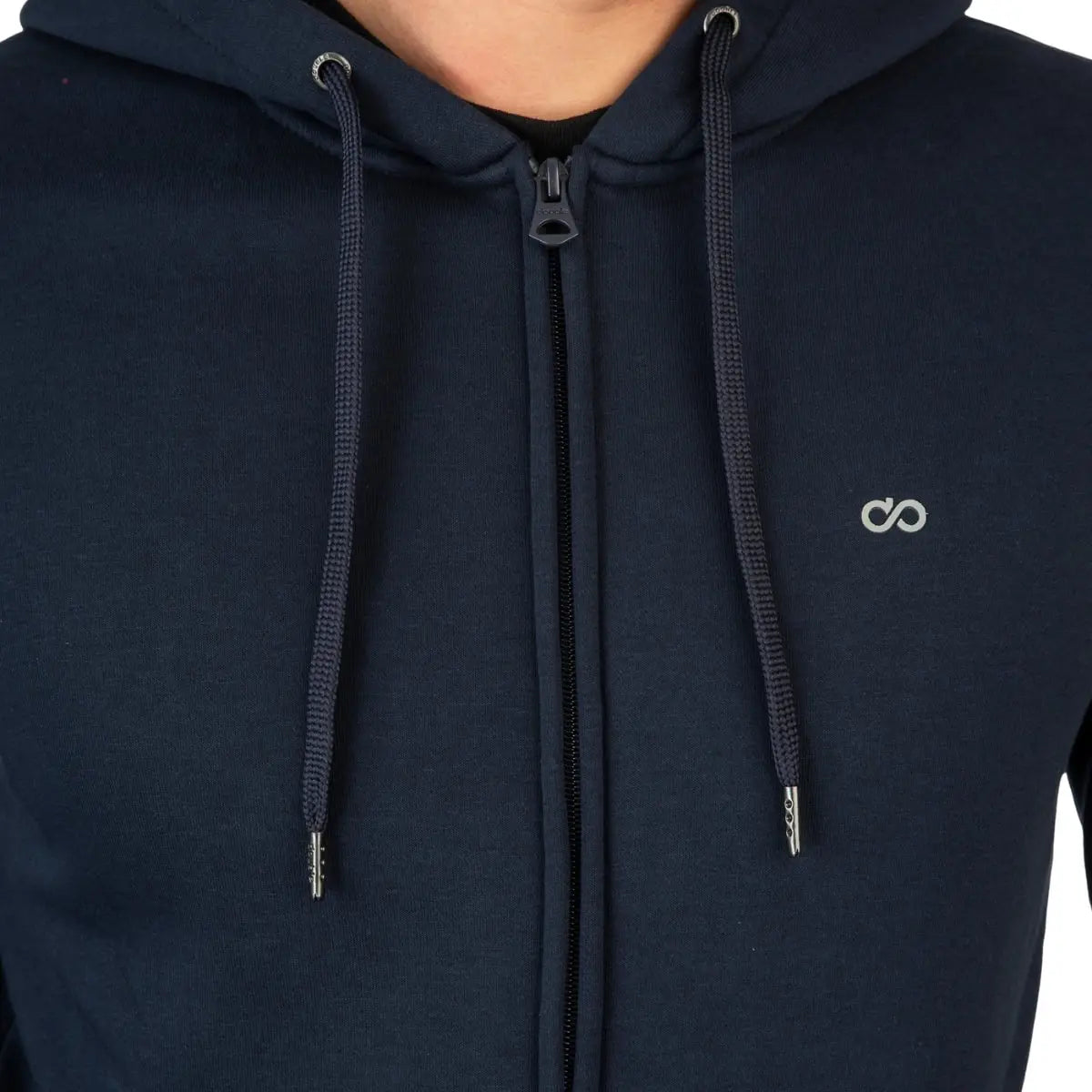 Duża męska rozpinana bluza z kapturem Double Urban Outfitters MTOP-1090 granatowa