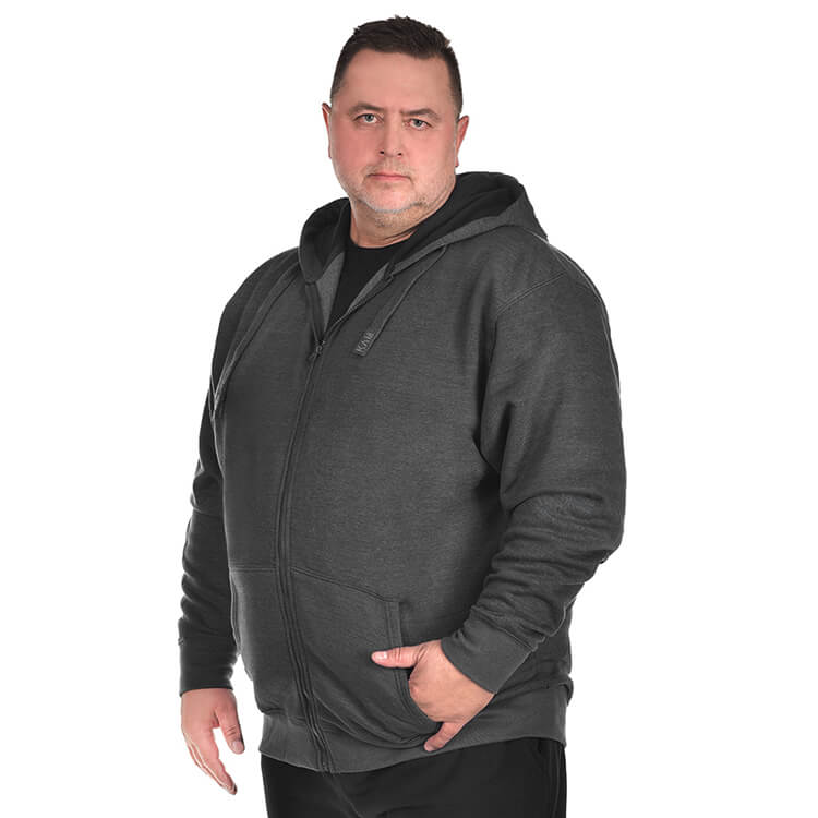 Duża męska rozpinana bluza Kam 503H ciemnoszara