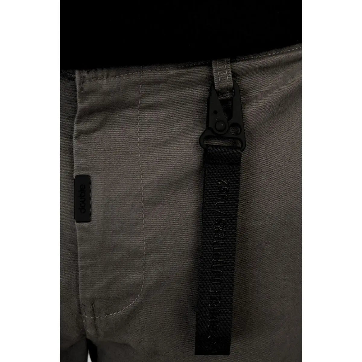 Duże męskie spodnie bojówki ze ściągaczami Double Urban Outfitters CCP-4013 ciemnoszare