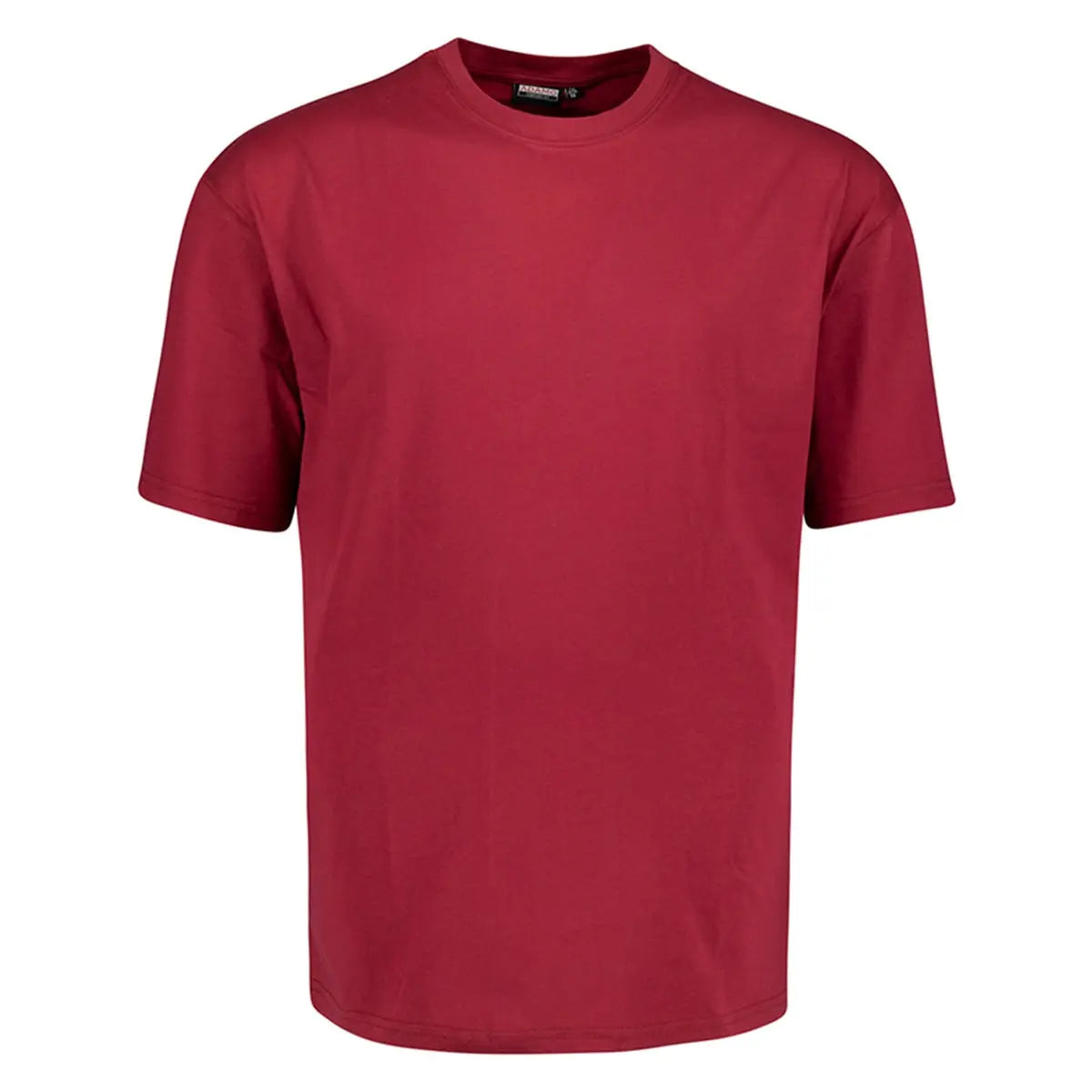Koszulka gładki t-shirt dla wysokiego mężczyzny (TALL) Adamo 139110-590 bordowy