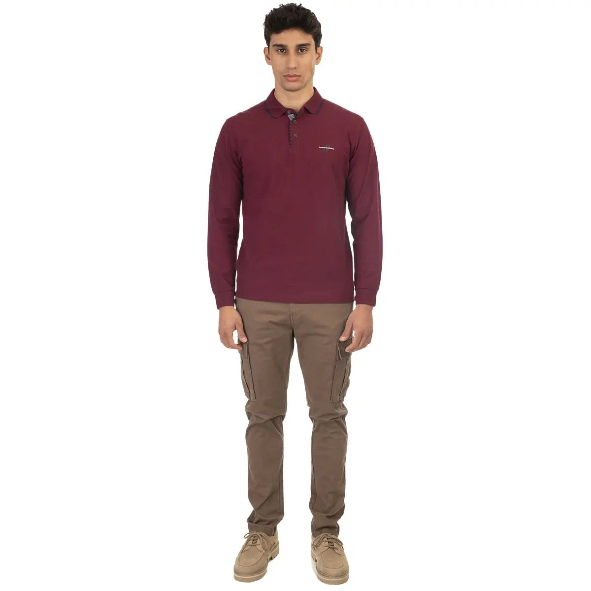 Duże męskie spodnie bojówki Double Urban Outfitters CCP-4001 brązowe