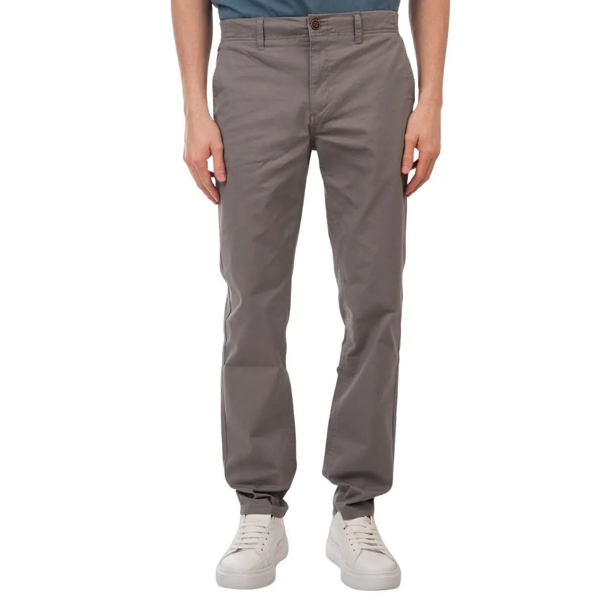 Duże męskie spodnie chinosy prosta nogawka Double Urban Outfitters CP-4040 szare