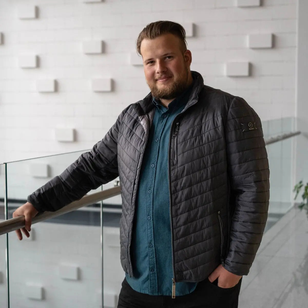 Duża męska kurtka całoroczna lekka Redpoint Walker ciemnoszara