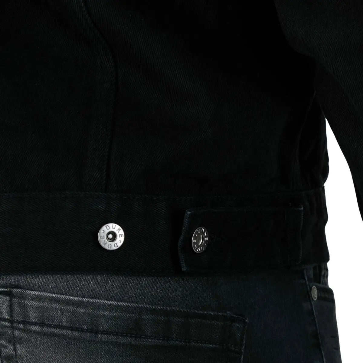 Duża kurtka jeansowa katana Duke Trucker czarna męska