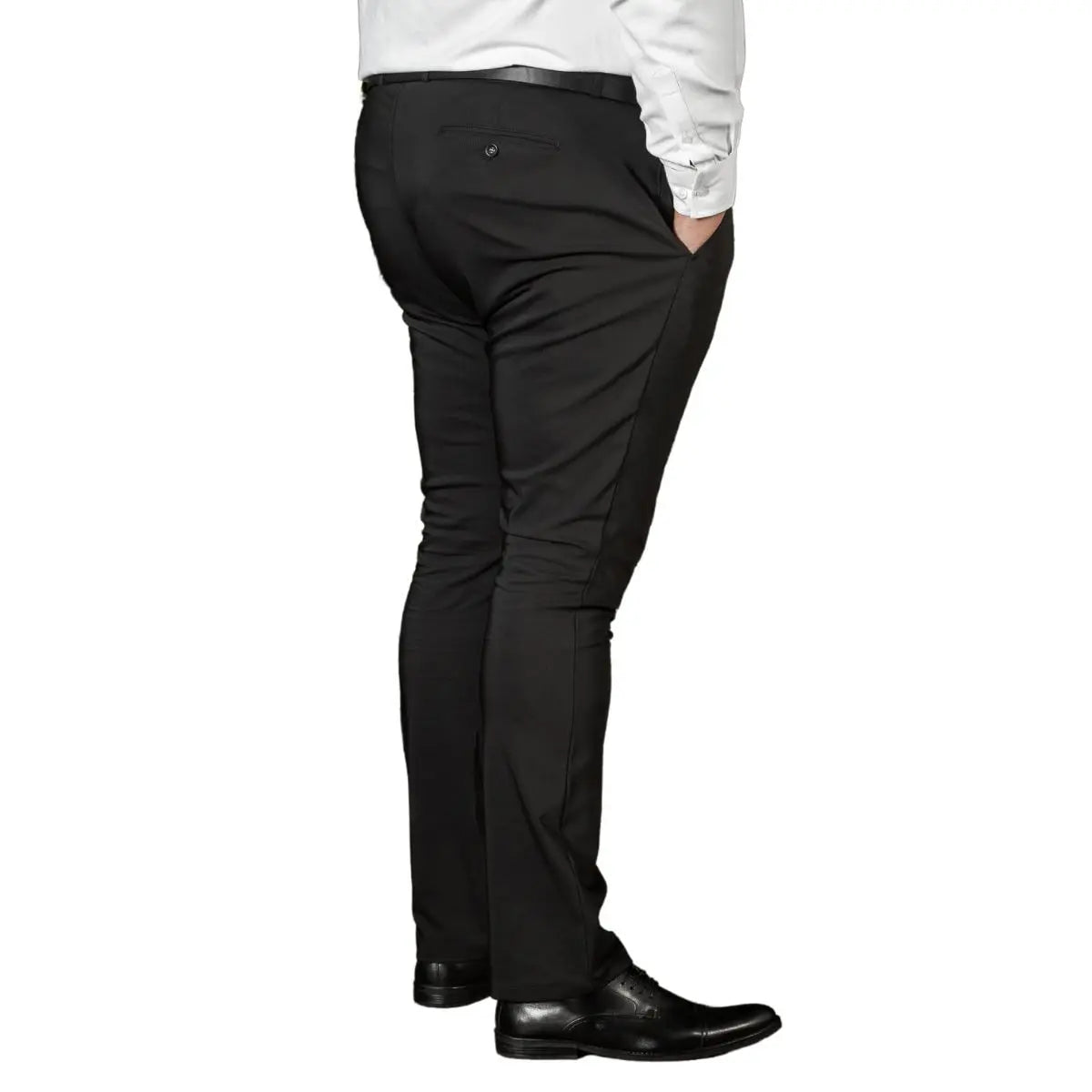 Duże męskie eleganckie spodnie Konik Olek 619 czarne
