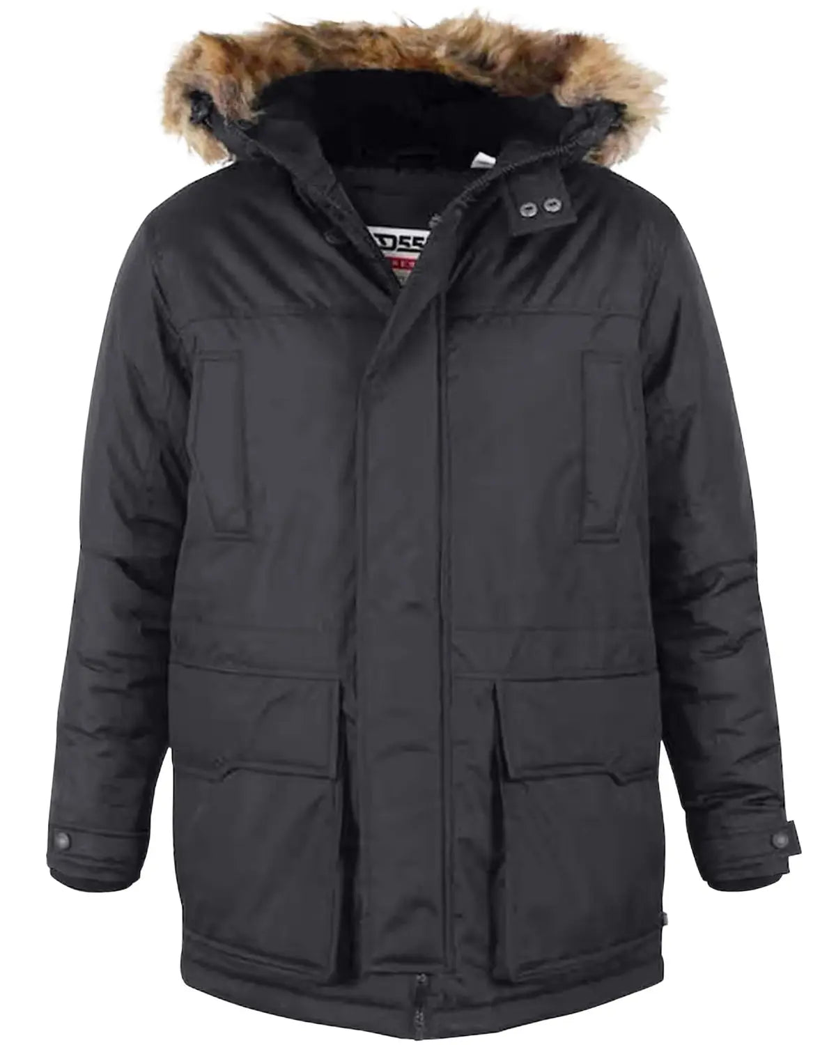 Duża męska kurtka zimowa parka Duke D555 Lovett czarna