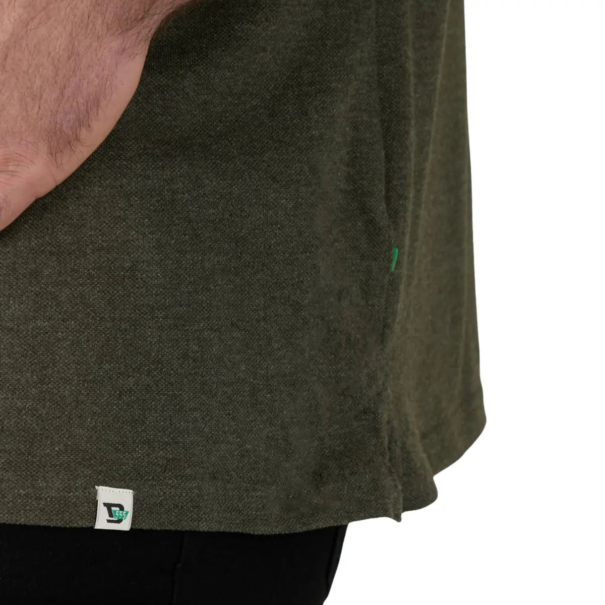 Duża męska koszulka polo gładka Duke D555 Grant khaki