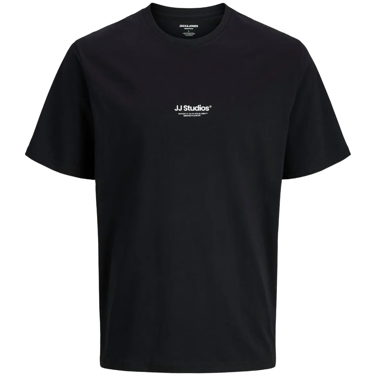 Duży męski t-shirt  koszulka z nadrukiem krótkim rękawem Jack &amp; Jones 12279591 czarna