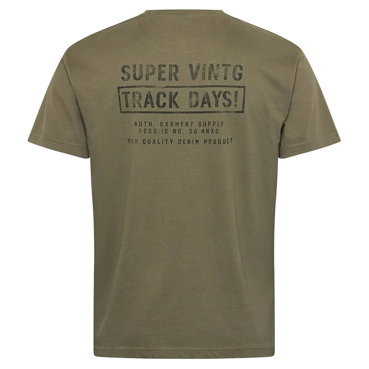 Duży męski t-shirt z napisami na plecach North 56°4 43319-0659 khaki
