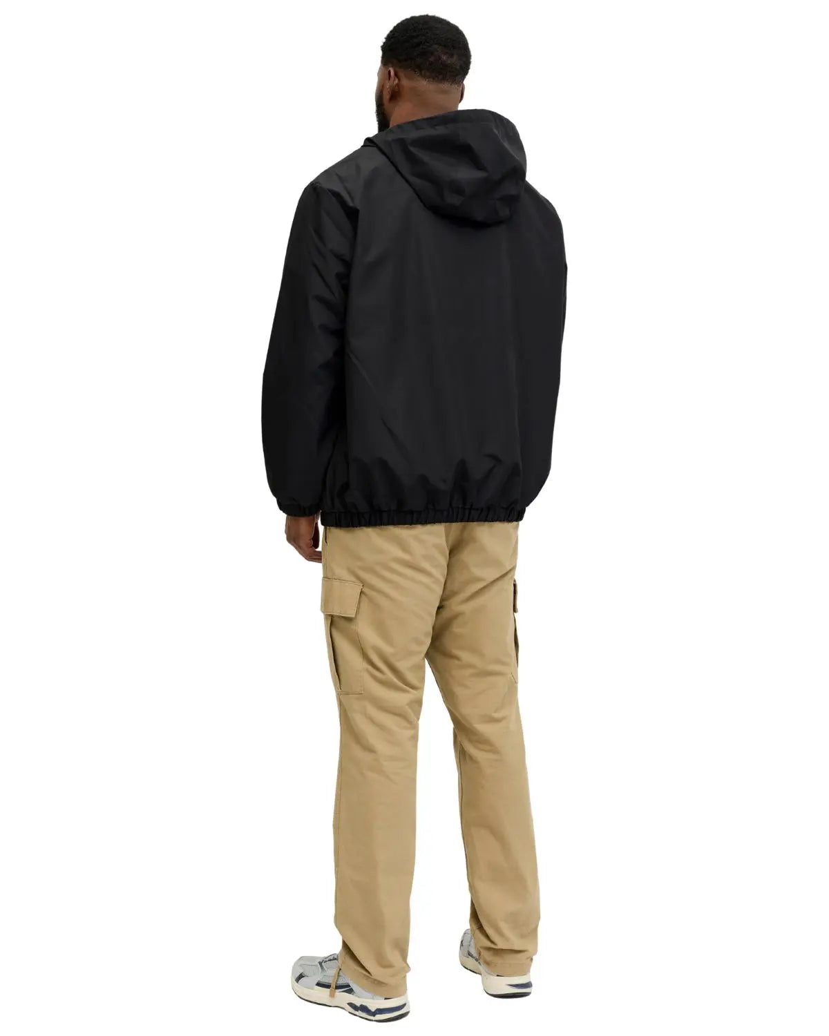 Duża męska przejściowa kurtka z kapturem Jack &amp; Jones 12289247 czarna