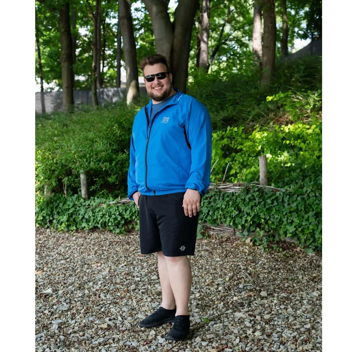 Duża sportowa lekka kurtka softshell ze stójką North 56°4 99253-0570 niebieska