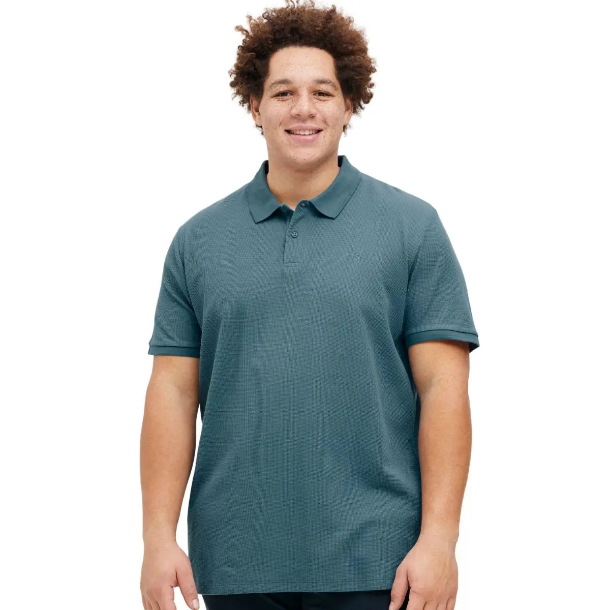 Duża męska polówka koszulka z kołnierzykiem Jack &amp; Jones 12274980 niebieska