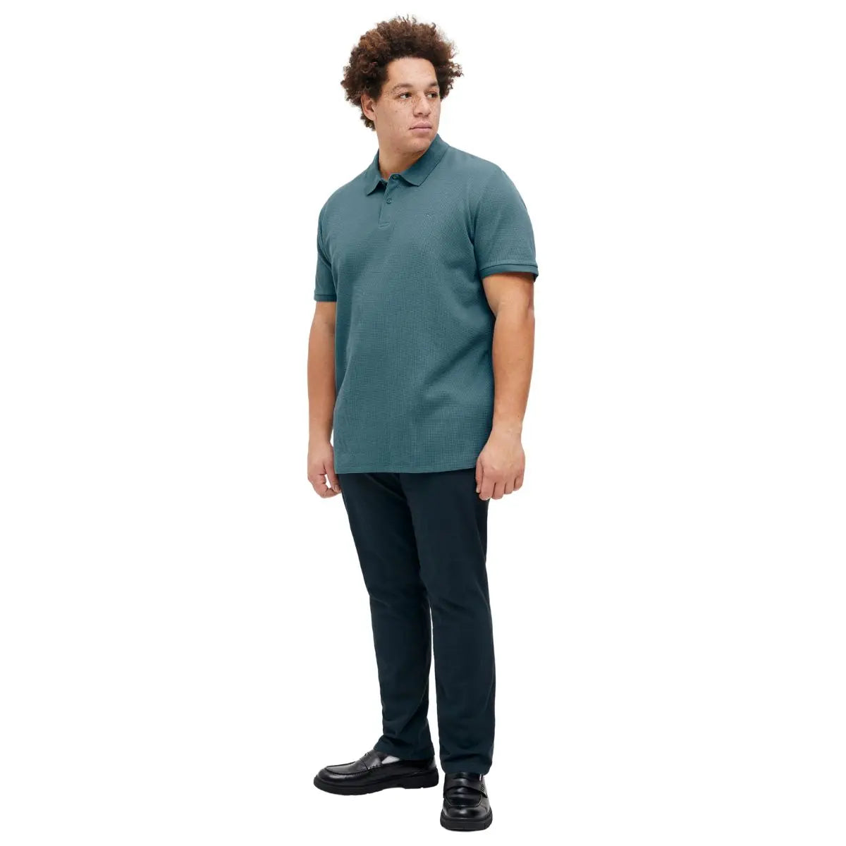 Duża męska polówka koszulka z kołnierzykiem Jack &amp; Jones 12274980 niebieska