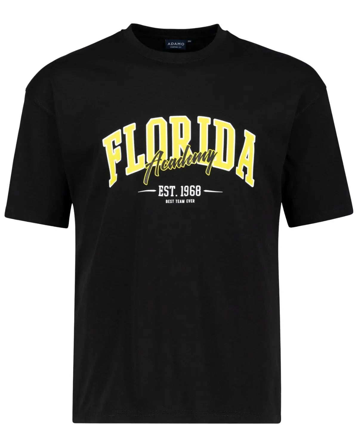 Duży męski t-shirt koszulka z nadrukiem Florida Adamo 131613-700 czarna