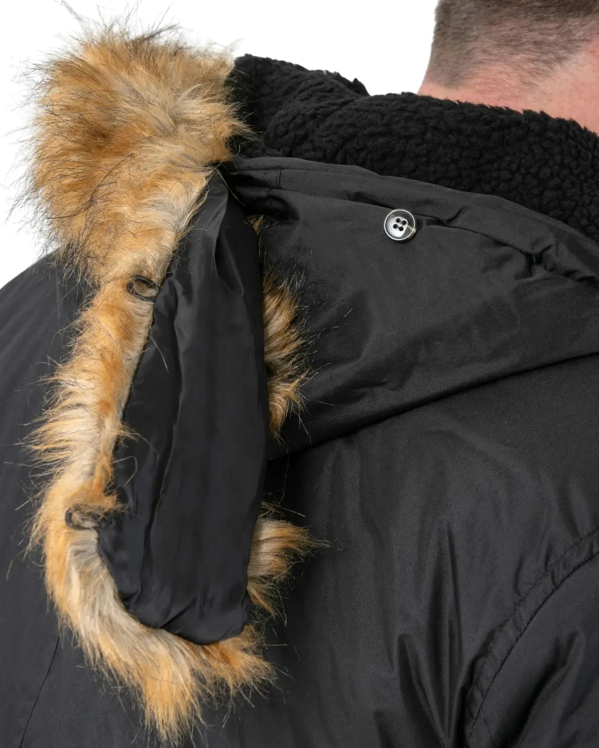 Duża męska kurtka zimowa parka Duke D555 Lovett czarna
