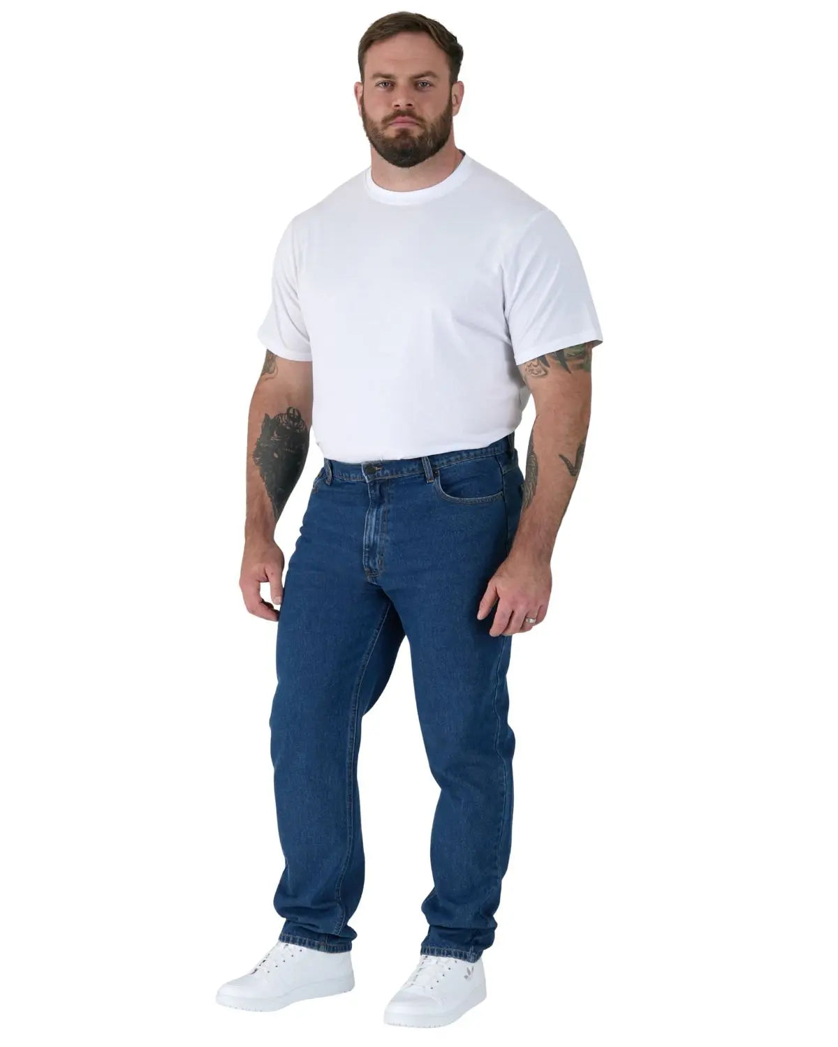 Duże męskie spodnie jeansy dla wysokich (TALL) Duke Rockford Comfort niebieskie