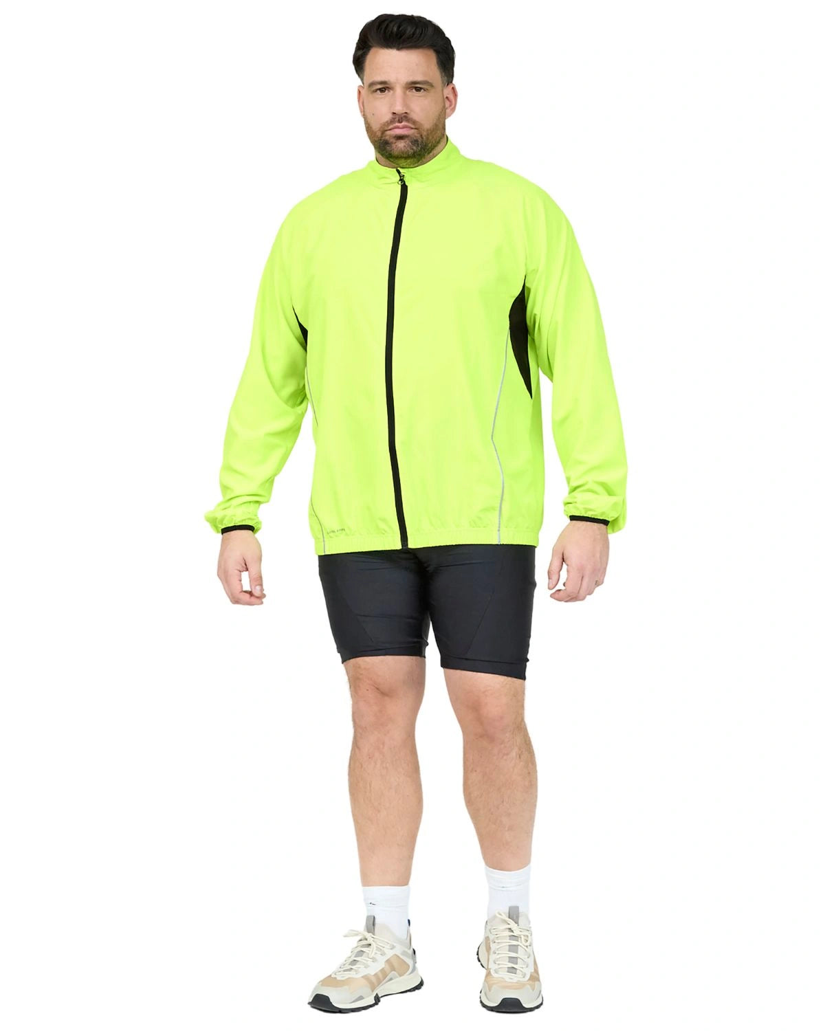 Duża sportowa lekka kurtka softshell ze stójką North 56°4 99253-0610 żółto/zielona