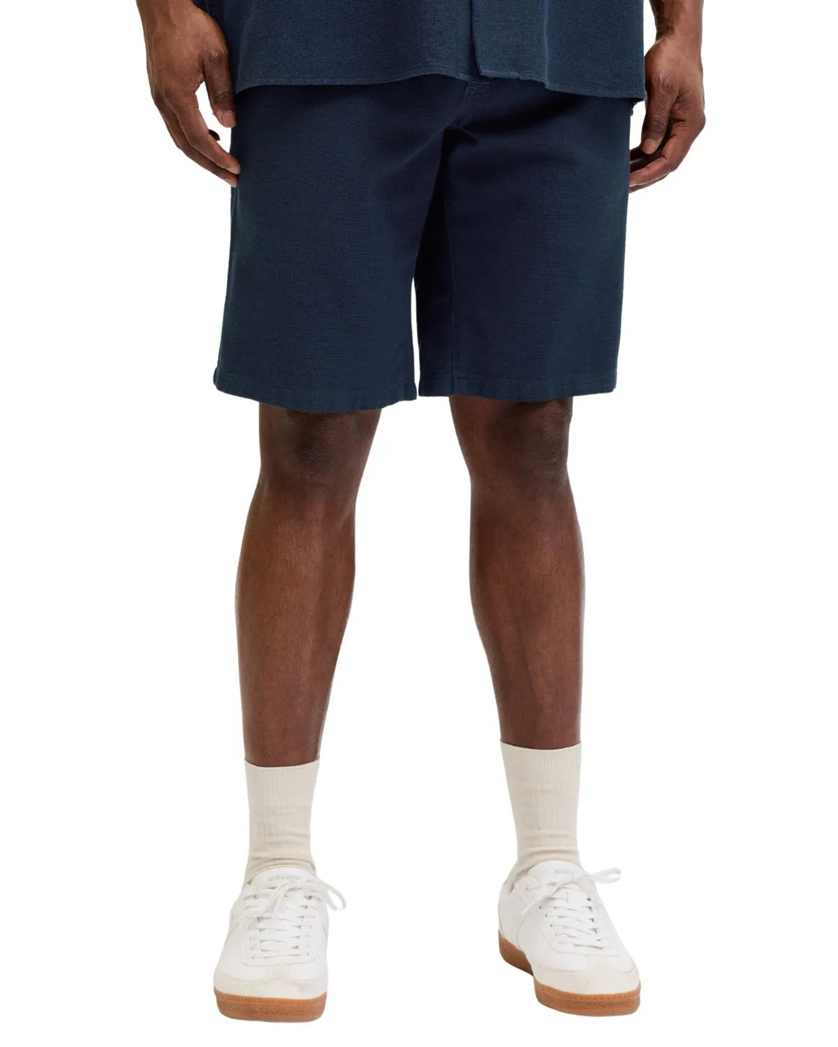 Duże męskie spodenki chinosy Jack &amp; Jones 12296690 granatowe