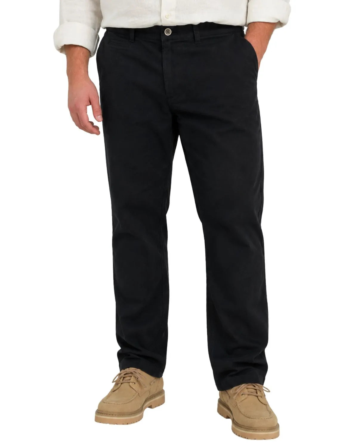 Duże męskie spodnie chinosy Double Urban Outfitters CP-4095 czarne