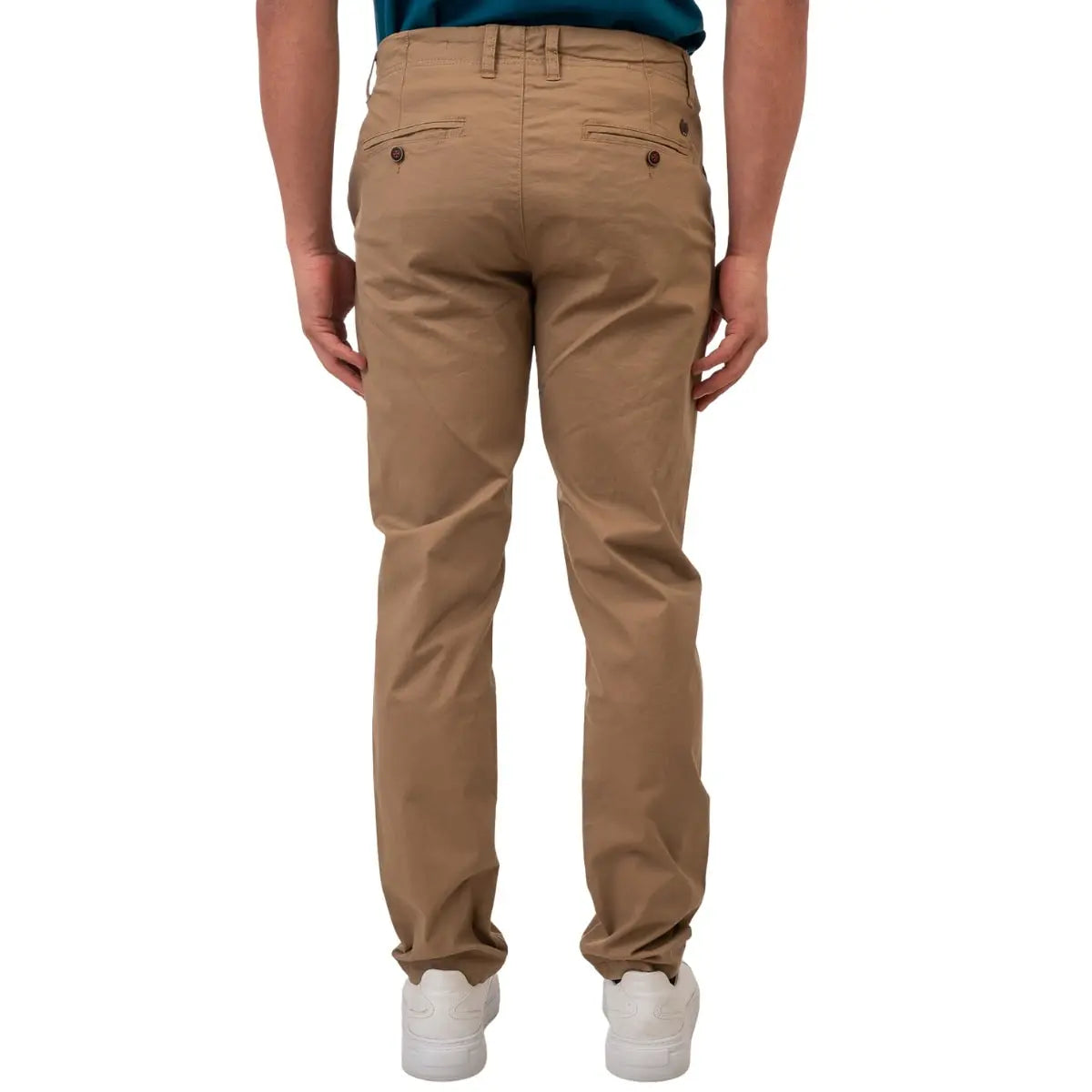 Duże męskie spodnie chinosy prosta nogawka Double Urban Outfitters CP-4040 jasnobrązowe