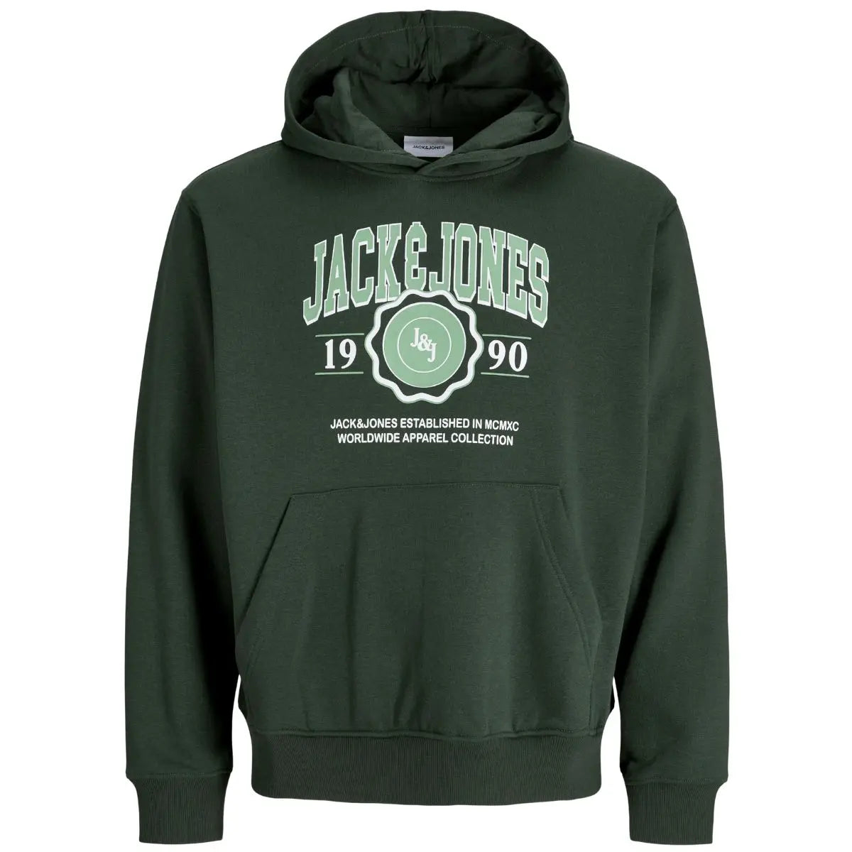 Duża męska bluza wkładana przez głowę Jack &amp; Jones 12279622 zielona